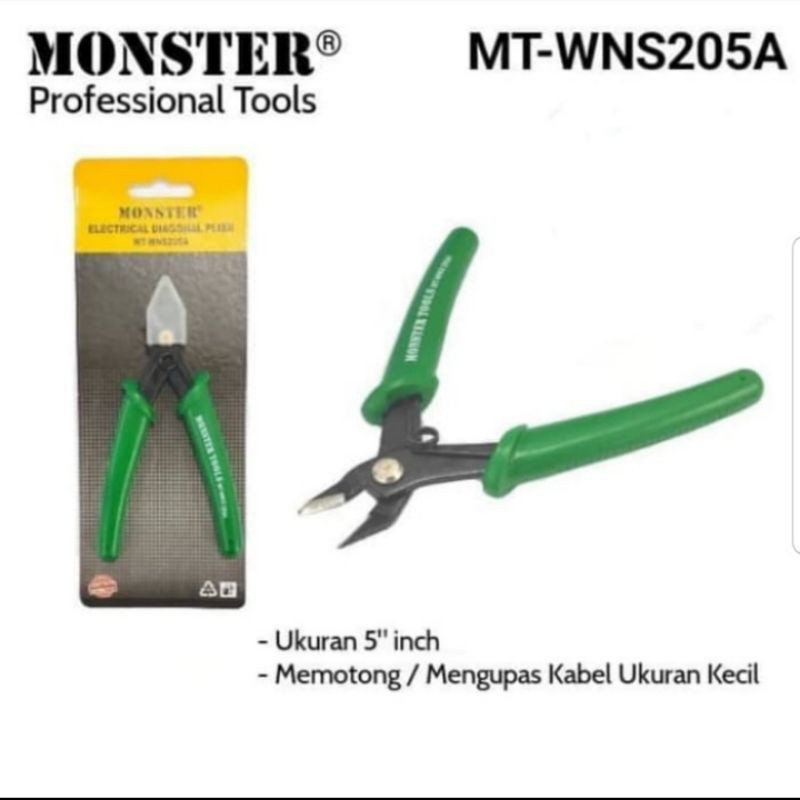 tang potong/Monster MT-WN205A/tang monster/tools/alat pertukangan/tang