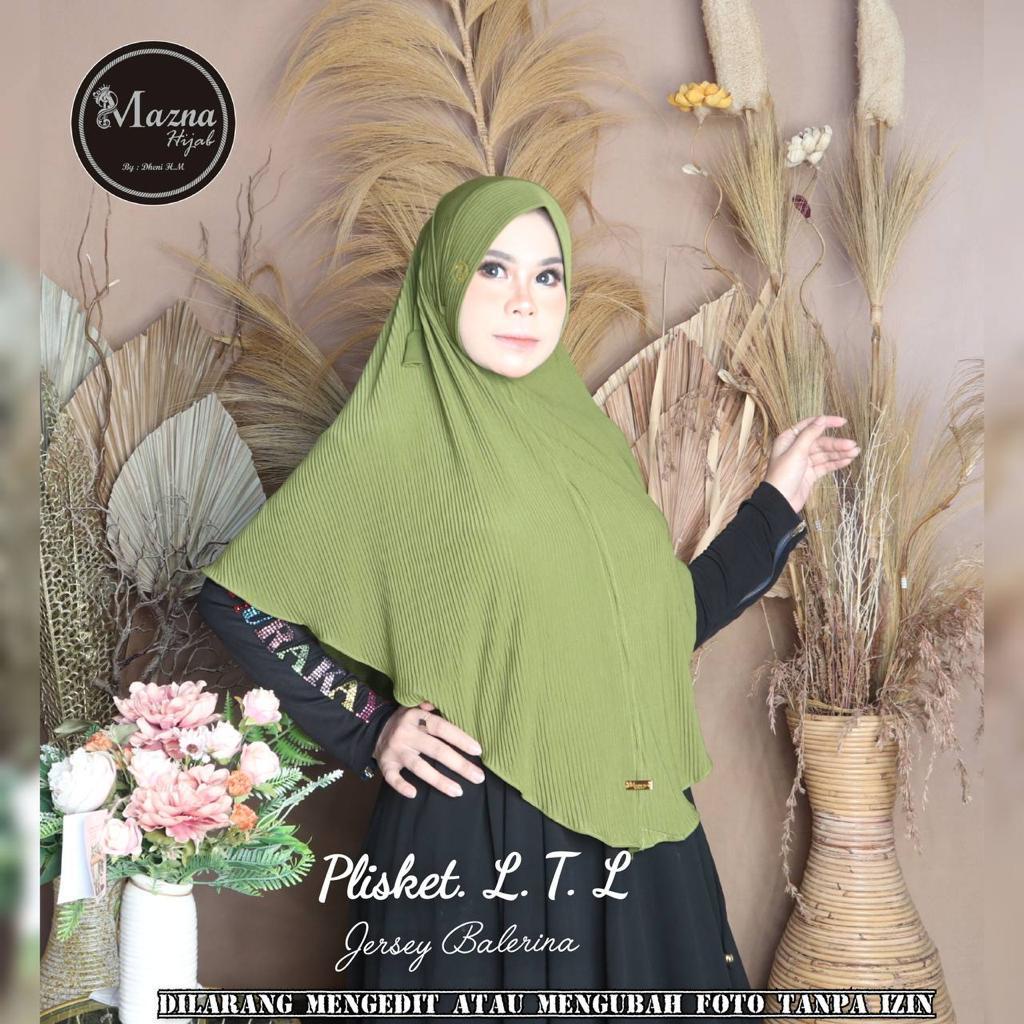 (Ori Mazna 298) Jlbab Plisket Pet Tali Lonceng Gelombang Original Mazna Hijab
