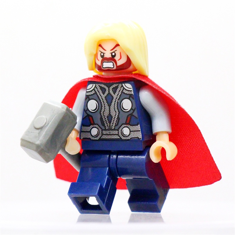 1pc Mainan Balok Bangunsusun Model Minifigures Marvel Avengers Batman Hulk Captian America Untuk Anak