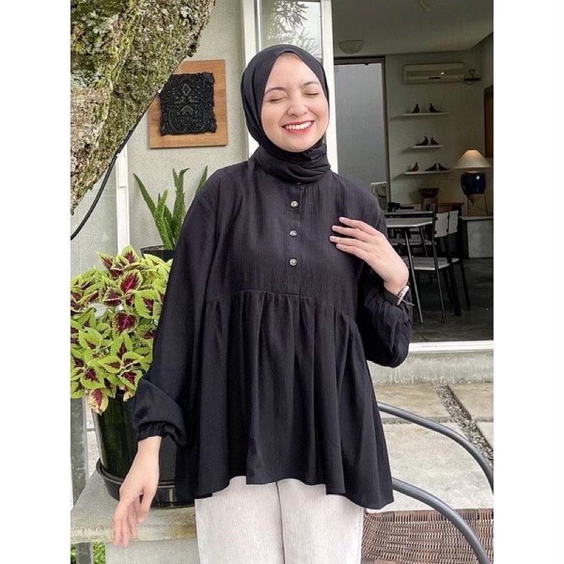 ARINA BLOUSE KATUN RAYON CRINKLE / BLOUSE MUSLIM WANITA