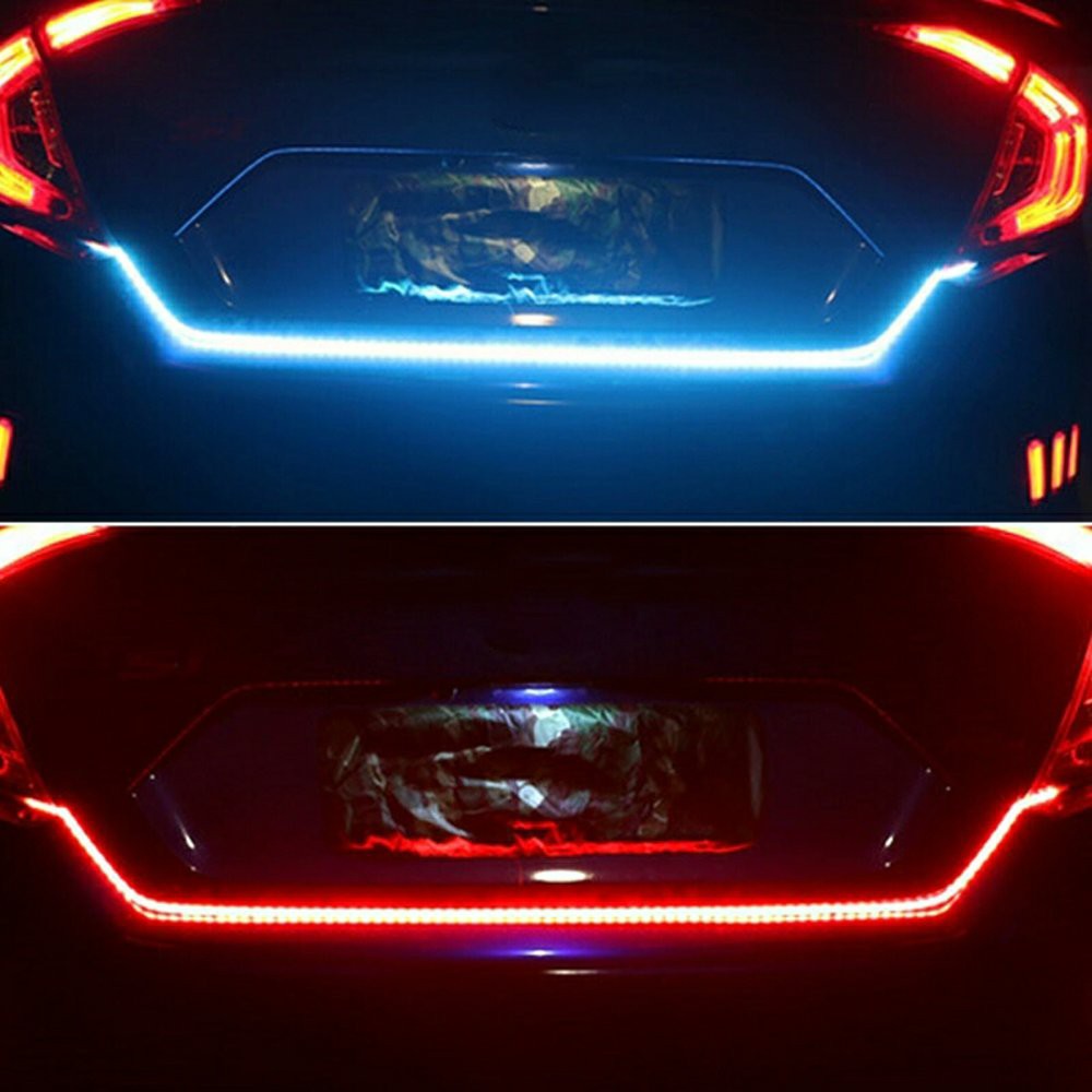 Lampu LED Strip Bagasi Mobil LED Tail Light Flow 120cm Combinasi 2 Warna Putih Merah