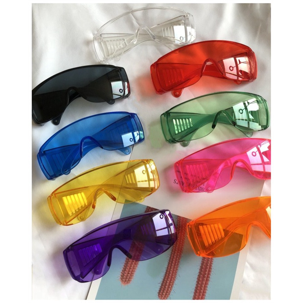 Kacamata Goggles Transparan Anti Kabut / Air Liur / Cipratan / Debu Multi Warna Untuk Dewasa