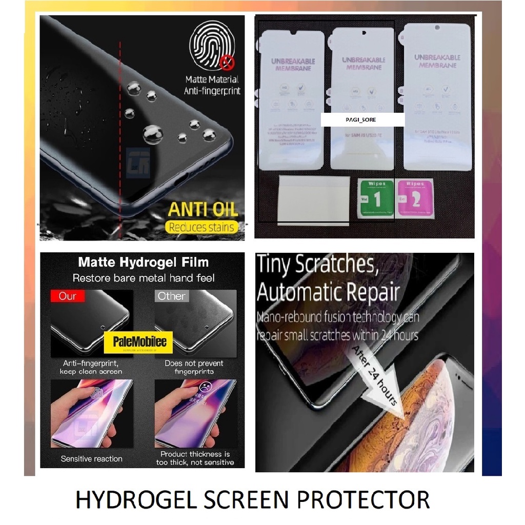 Anti Gores Plastik Hidrogel Iphone XR 11 6 6+ 7 7+ 8 8+ Hydrogel Doff Matte Glare / Anti Minyak Fros