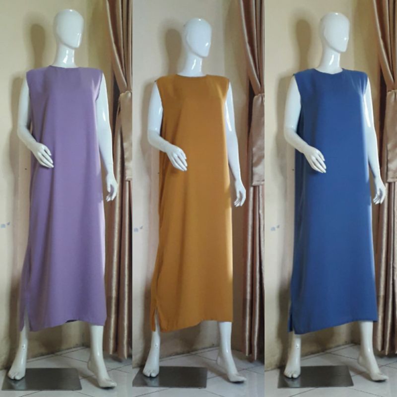 INNER DRESS by RN Rania / inner gamis / dalaman outer / inner panjang tanpa lengan