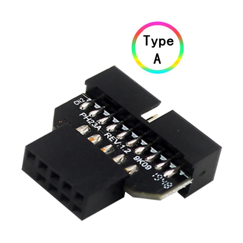 Btsg Adaptor USB Male Female USB2.0 9pin Female Ke USB3.0 19/20Pin Header Cowok