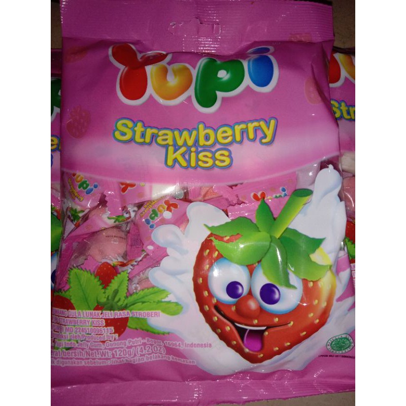 Permen Murah / Permen Yupi  Strawbery kiss120 gr