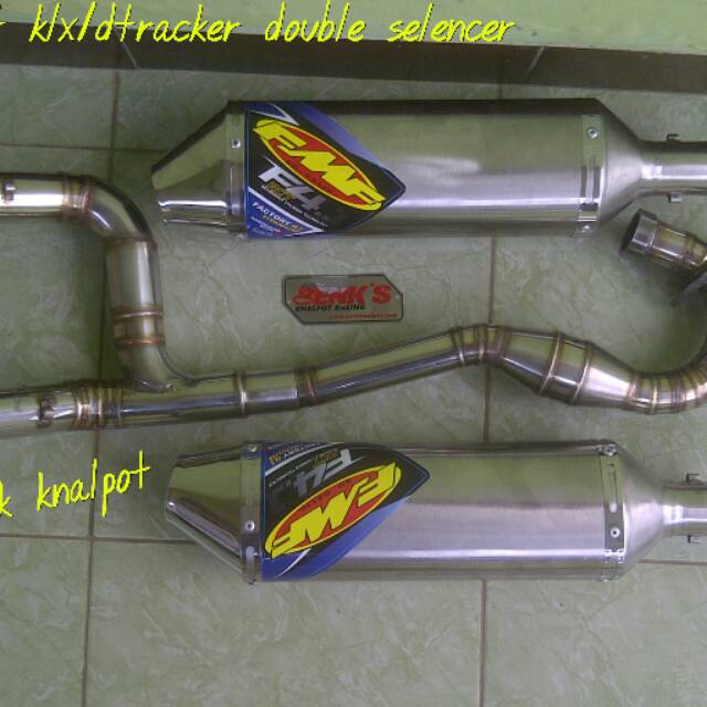knalpot klx dtracker double selencer