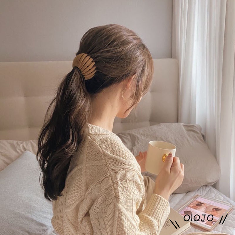 COD Ikat Rambut Ponytail Bahan Plastik Gaya Retro Korea Untuk Wanita