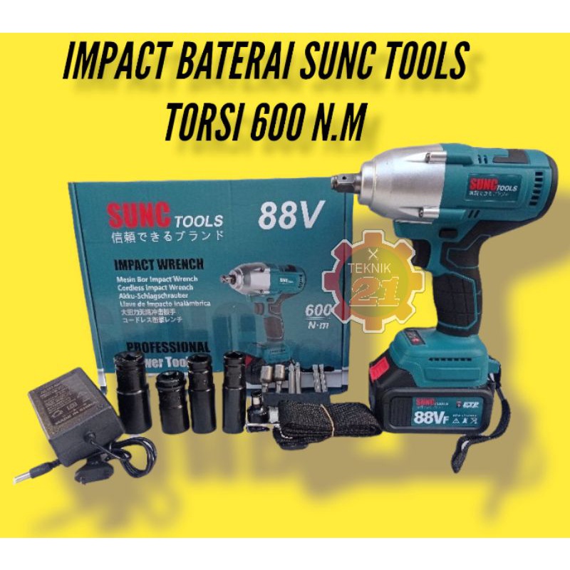 CORDLESS IMPACT WRENCH SUNC TOOLS 88 V IMPEK SUNC TOOLS 88 V IMPEK BATERAI SUNC TOOL