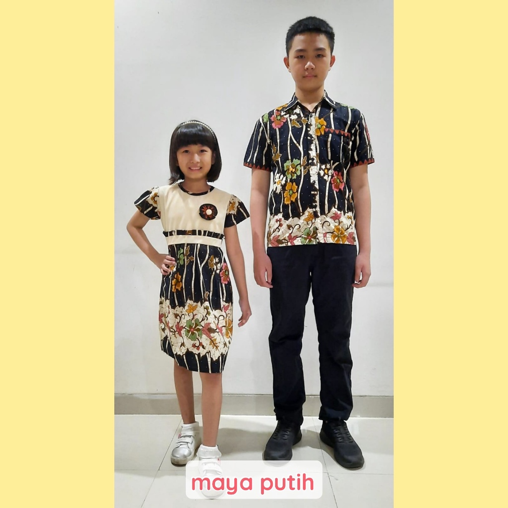 BATIK COUPLE KELUARGA SARIMBIT PASANGAN MUDA AYAH IBU ANAK  PREMIUM FAMILY JUMBO MODERN MURAH KEKINIAN TERBARU TUNIK DRESS TERUSAN MAYA PUTIH CAMISOLA CLOTHING