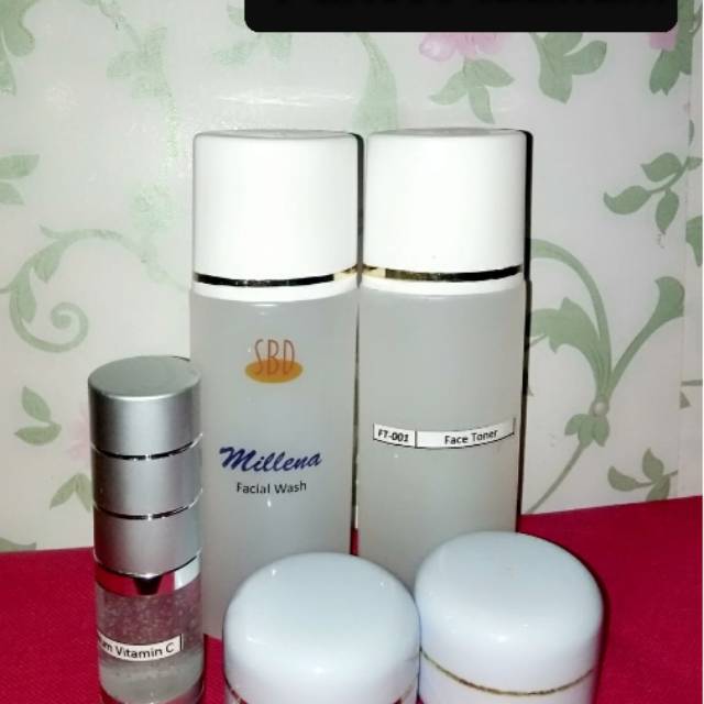 KRIM PENCERAH WHITENING GLOWING PLATINUM BY MILLENA SKINCARE ORI FARMASI BER BPOM