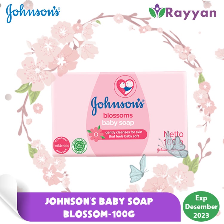 Johnson's Baby Soap Blossoms 100 G Lembut dan Wangi  | Sabun Bayi Johnson's| Sabun Bayi Lembut dan Wangi|Perlengkapan Mandi bayi