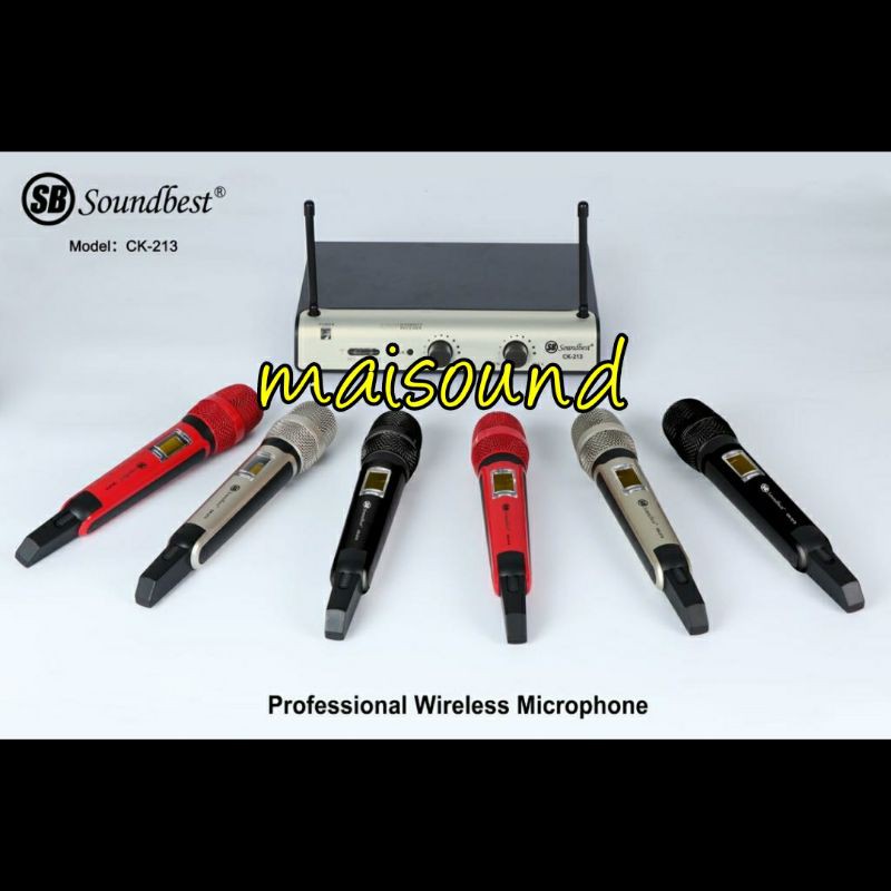 MIC WIRELESS SOUNDBEST CK 213 HANDHELD MICROPHONE SOUNDBEST CK213