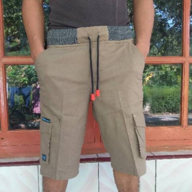 Celana pendek cargo rip/kolor pendek cargo saku samping