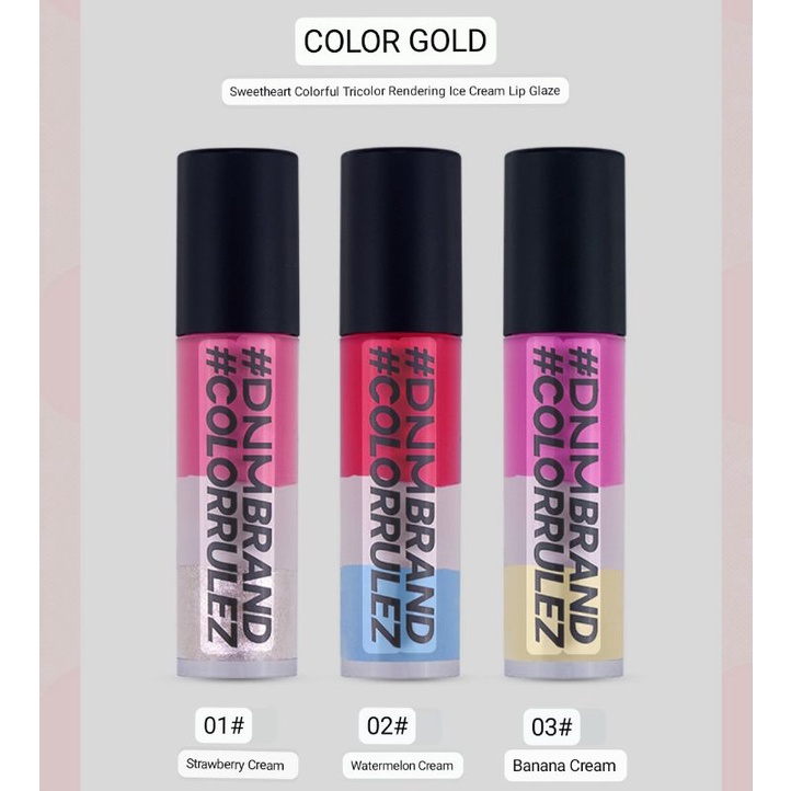 Color Rulez DNM Lip Glaze Waterproof Lip Cream Moisturizing Original Murah