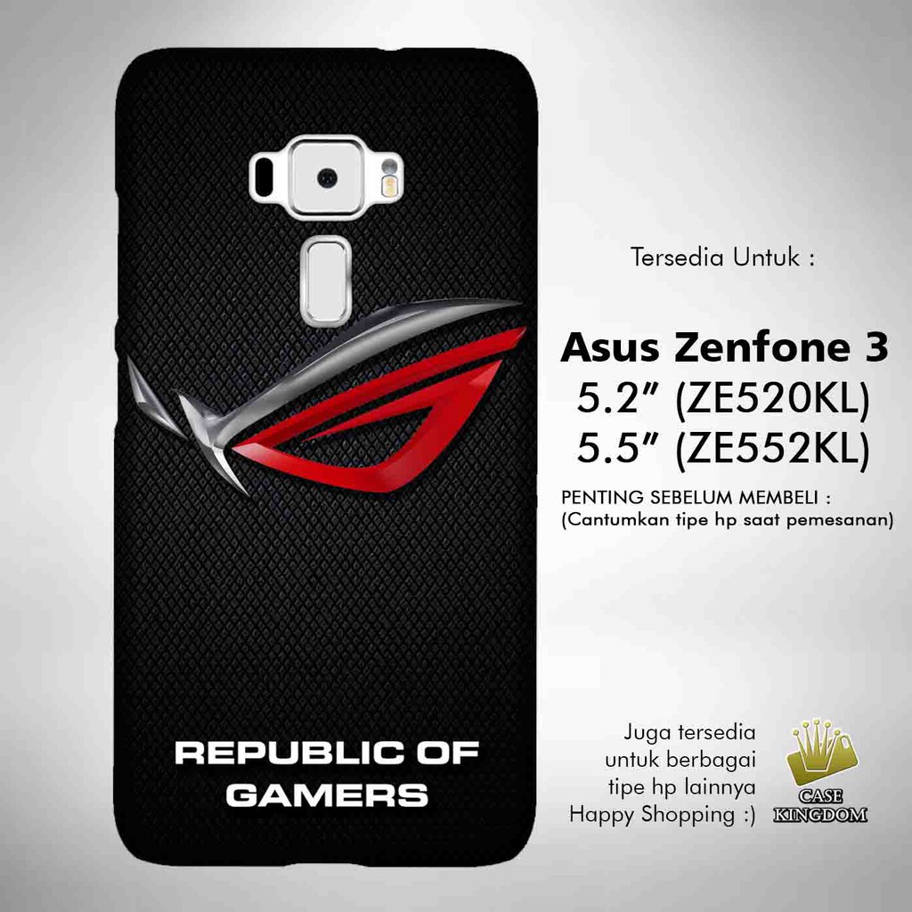 Asus Rog Logo 1 Casing Asus Zenfone 3 5.2 ZE520KL | 5.5 Inch ZE552KL Case