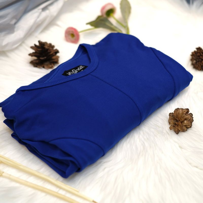 [Irnanda] Gamis Dress Diamond Umbrella Payung Bahan Jersey Diamond Premium Best Seller-Biru BCA