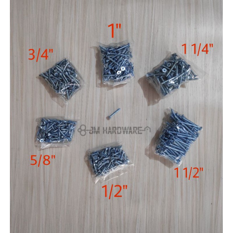 Skrup taping skrup tapping kepala rata FAB skrup putih kepala 6