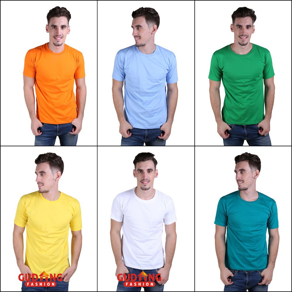 Baju Polos Lengan Pendek Casual  - Banyak Pilihan Warna PLS (COMB)
