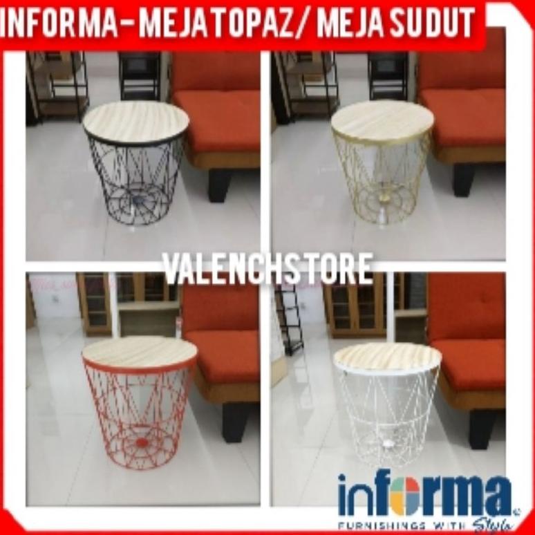 Free Ongkir Meja Topaz Minimalis Dengan Penyimpanan/ Topaz Informa / Meja Topaz Informa / Storage ::