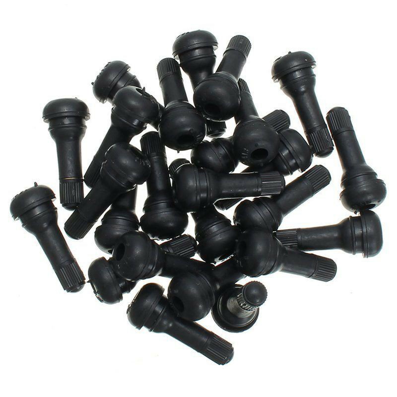 Xuming (50pcs) Tr413 Snap Karet Pendek Tubeless Hitam Di Batang Katup Ban Ban