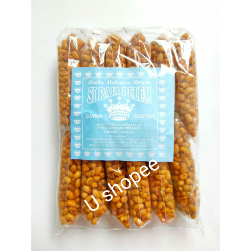 

Cemilan Kacang kedelai/jagung pedas @12 sachet