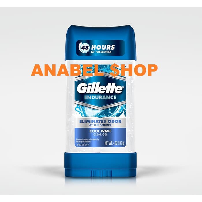 Gillette Deodorant Endurance Clear Gel Cool Wave