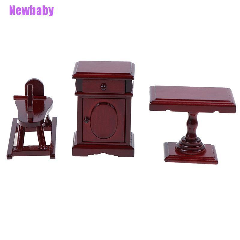 (Newbaby) Mainan Miniatur Ruangan Kayu Skala 1: 12 Untuk Aksesoris Rumah Boneka
