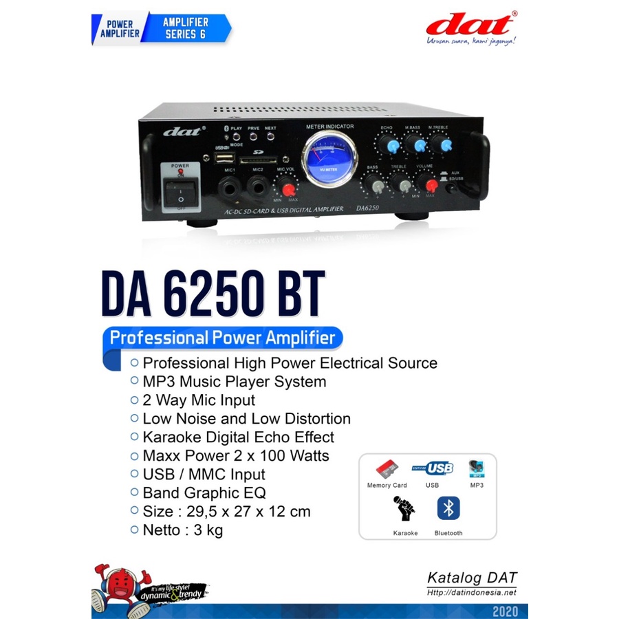 Power ampli amplifier bluetooth DAT DA 6250 / DA6250 / DAT 6250