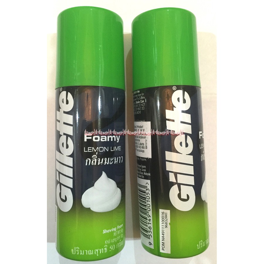 Gillette Foamy 50ml Lemon Lime  Busa cukur gillte foamy lemon lime Gilet