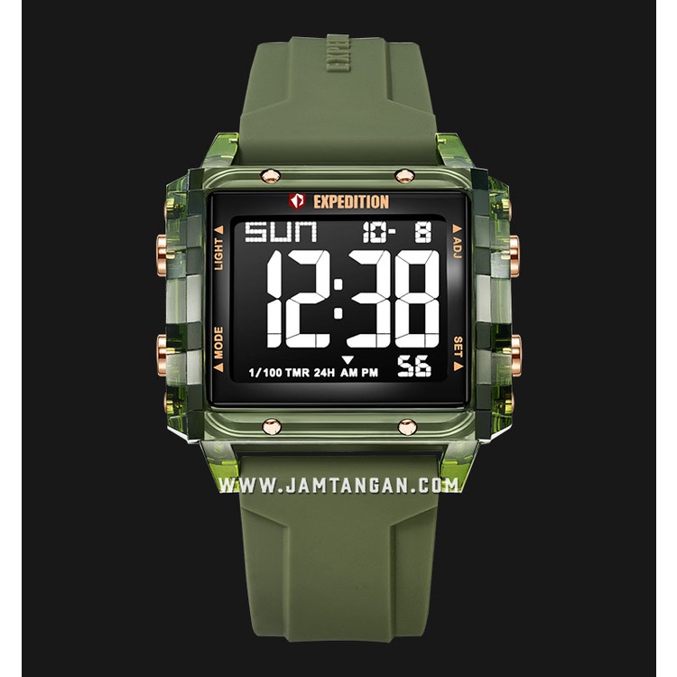 Expedition E 6817 MH RRGBAGN Digital Dial Green Olive Strap