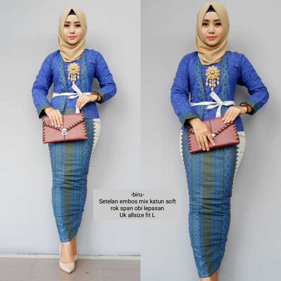 GB 281 setelan kebaya batik - Setelan rok dan kutubaru ALL COLOR