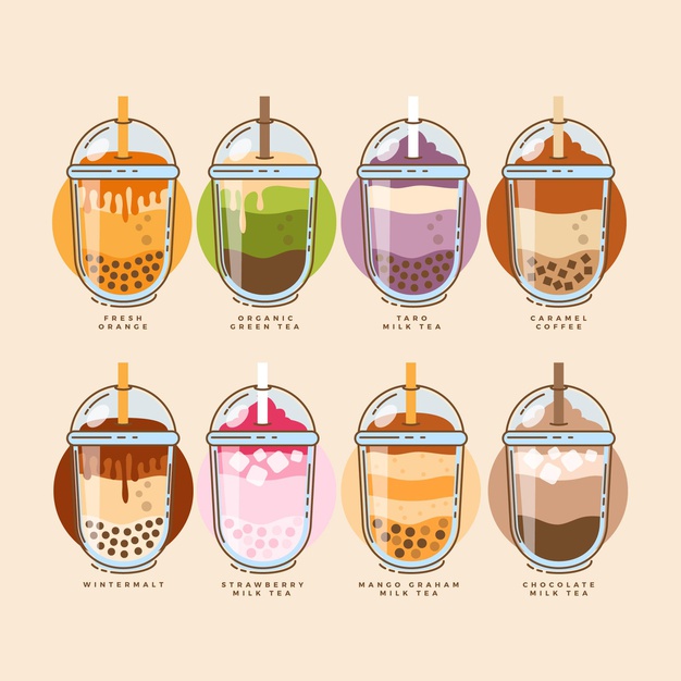 

Sticker Sheet Aesthetic Tumblr journal sticker - 118 boba
