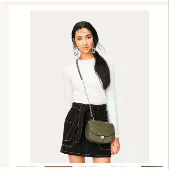 Stradivarius sling bag croco 2019 shoulder bag