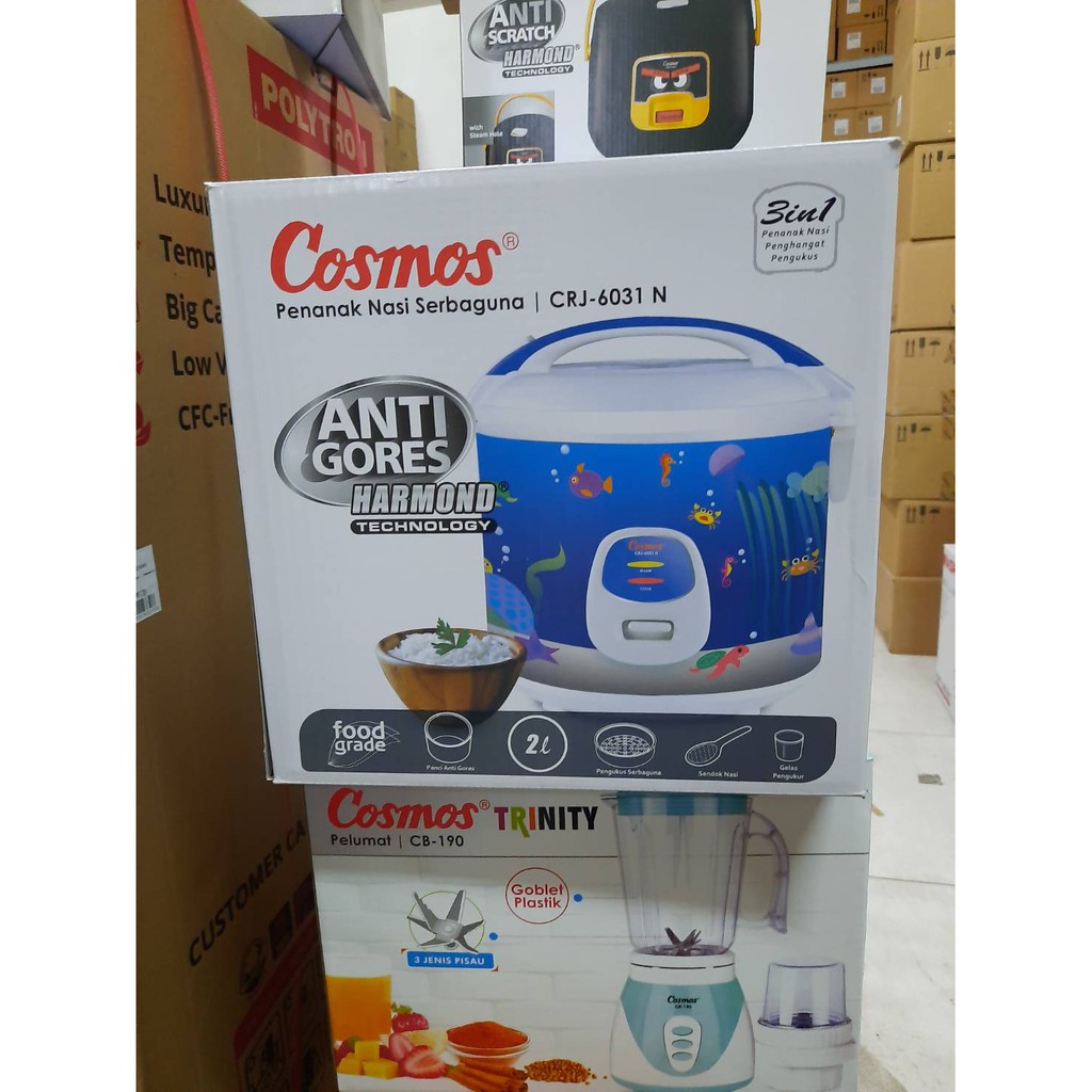 Cosmos Rice Cooker / Magicom 1.8Liter Harmond Anti Gores 3in1 CRJ-6031