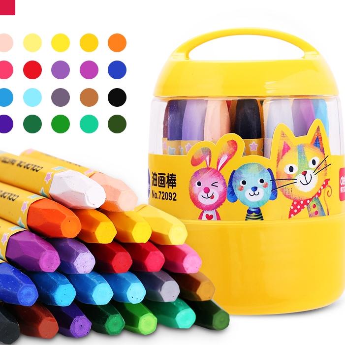 

L9S♦ Deli 12/24 warna oil pastel desain Barrel, mudah untuk diambil dan ditempatkan 72090 72092 Harga Murah