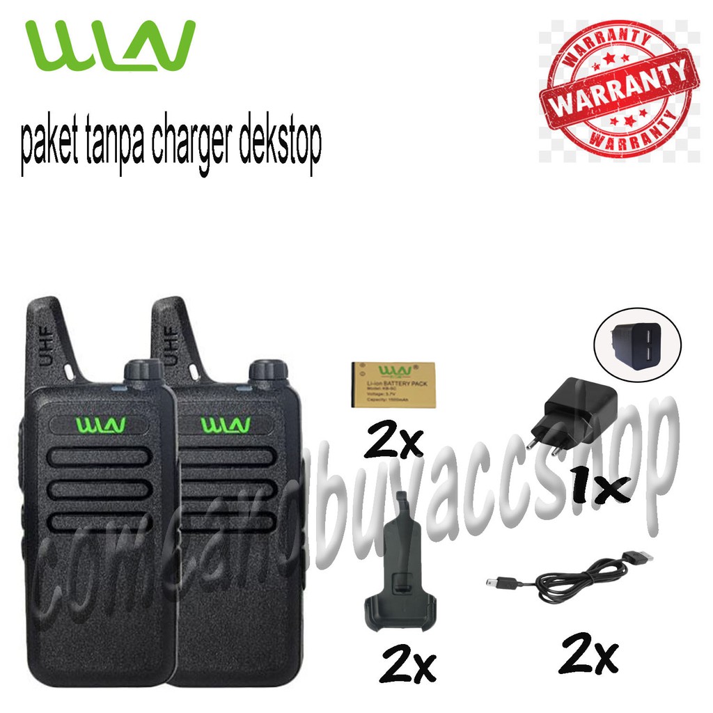 Walkie Talkie WLN HT Two-Way Radio KD-C1 (ISI 2 PCS) Tanpa Dekstop-Batrai 1500 mAh