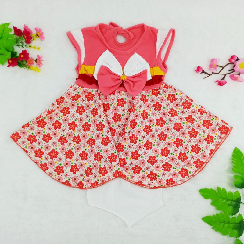 [Ss-1039] Baju Bayi Newborn 0-6bulan, Dress Bayi, Pakaian Bayi Perempuan