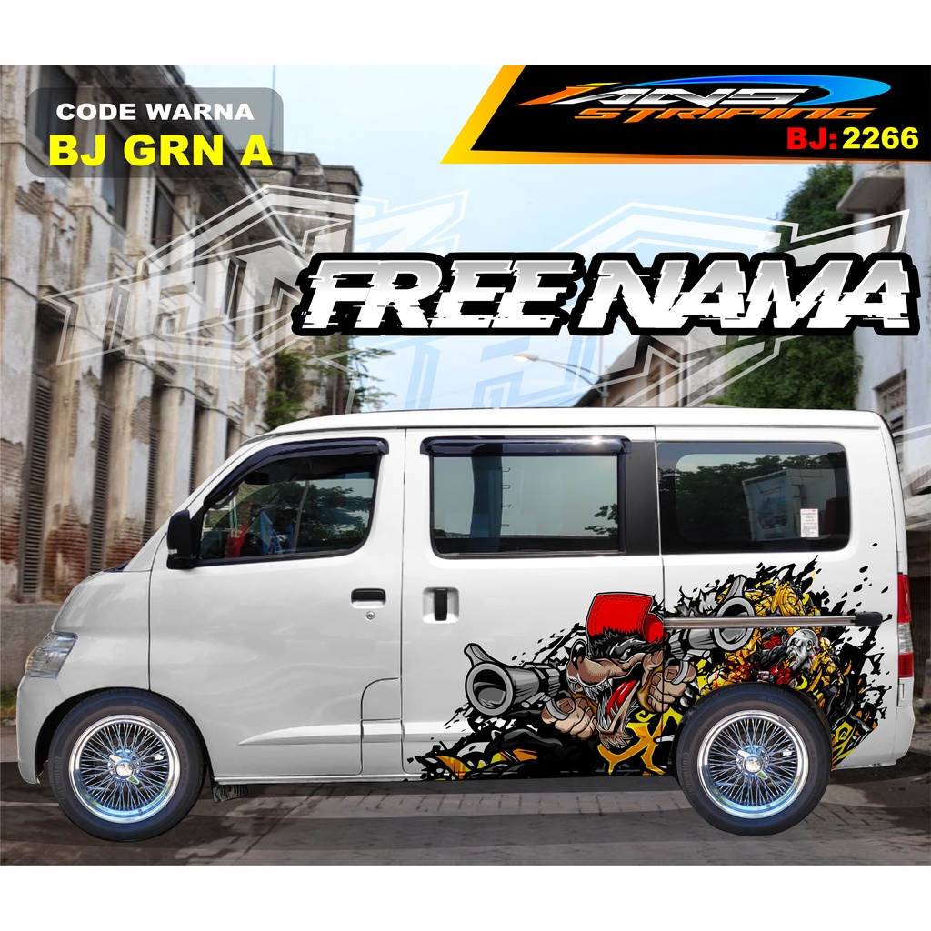 DECAL STICKER MOBIL GRANMAX / VARIASI STIKER MOBIL LUXIO / STICKER DECAL BODY SAMPING MOBIL AVANZA XENIA / STIKER MOBIL