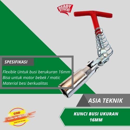 Kunci Busi motor Flexible 16mm- Flexible Spark plug Flexible