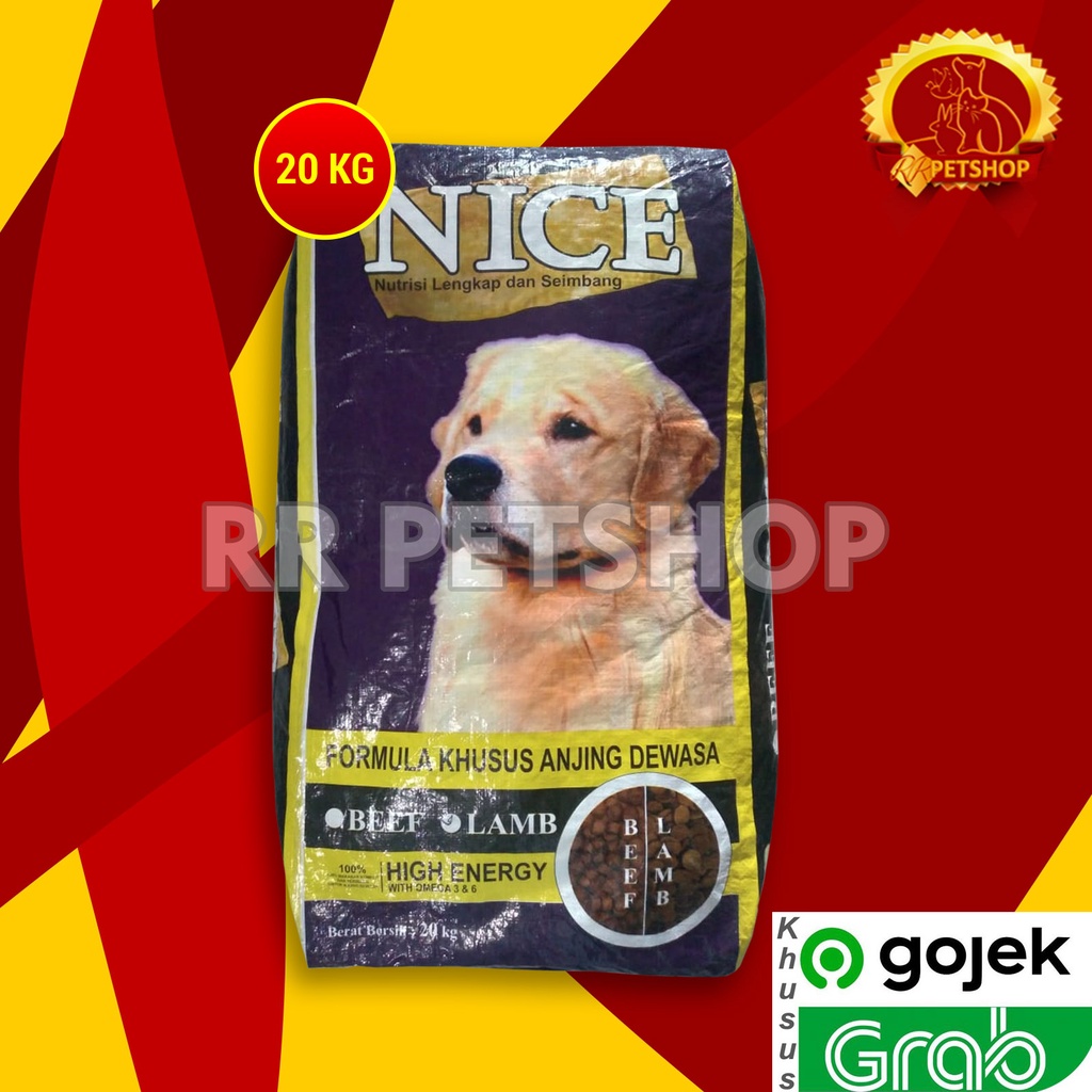[GOSEND] Makanan Anjing Nice Dog Lamb 20kg NiceDog 20 kilogram..