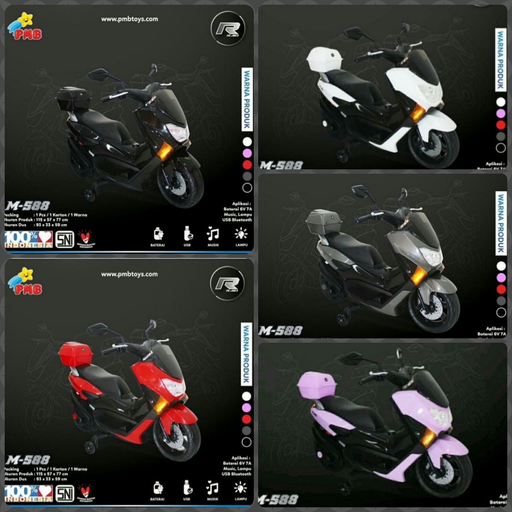 Mainan Motor Aki Anak PMB M588 NMAX / Mainan Anak Motor Motoran Nmax Mini K613C
