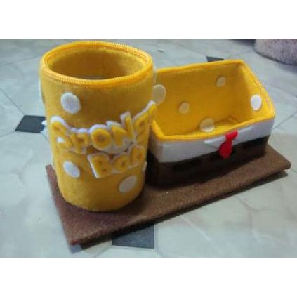 

*#*#*#] tempat pensil kotak + kaleng flanel