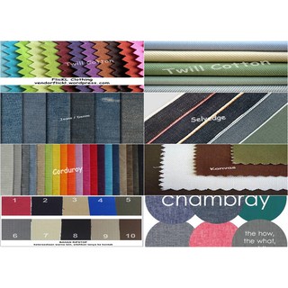 Bahan Kain Twill Drill Denim Jeans Selvedge Corduroy Bahan Kain Twill Drill Denim Jeans Selvedge Corduroy