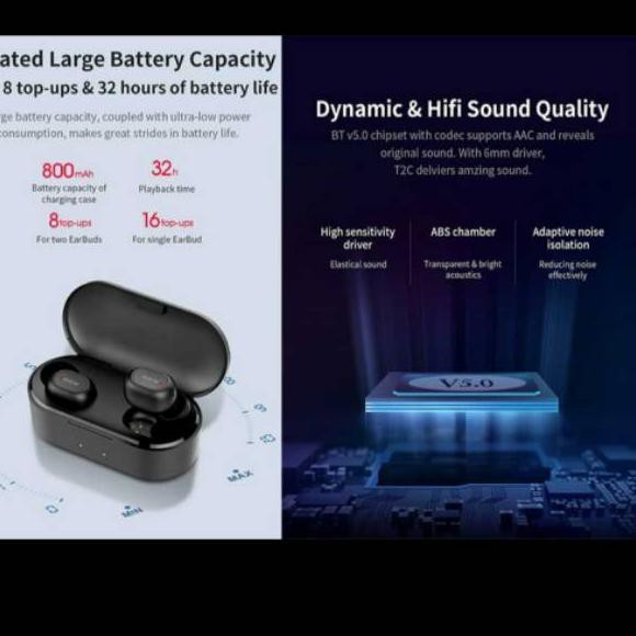 ☁ CahayaMataCell - QCY T2C TWS Bluetooth Wireless Earphone Headset QCY T1S ☇