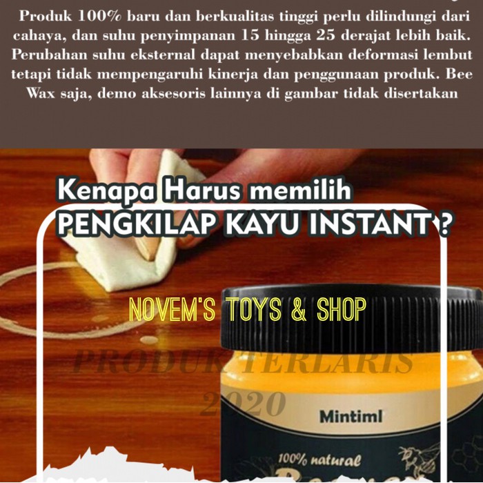 ORIGINAL Beeswax Polish Wax Pengkilap Bahan Kayu Meja Kursi Funiture