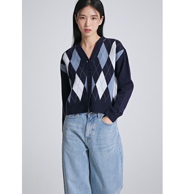 LANGSUNG KIRIM.. Good Day Argyle Wool Cardigan