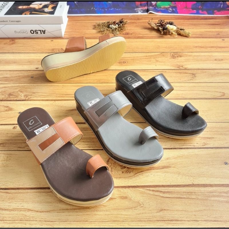 HR  01 Sandal Wedges Wanita ( Terbaru ) 5cm