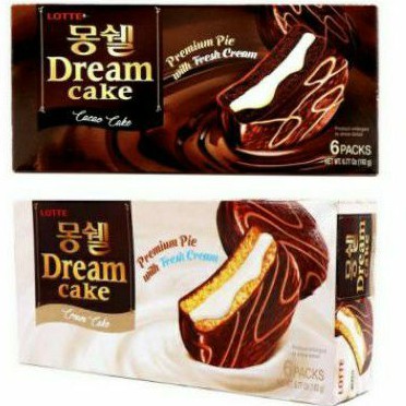 

Lotte DREAM CAKE Premium Pie with Fresh CACAO/CREAM CAKE IMPORT 192gr.
