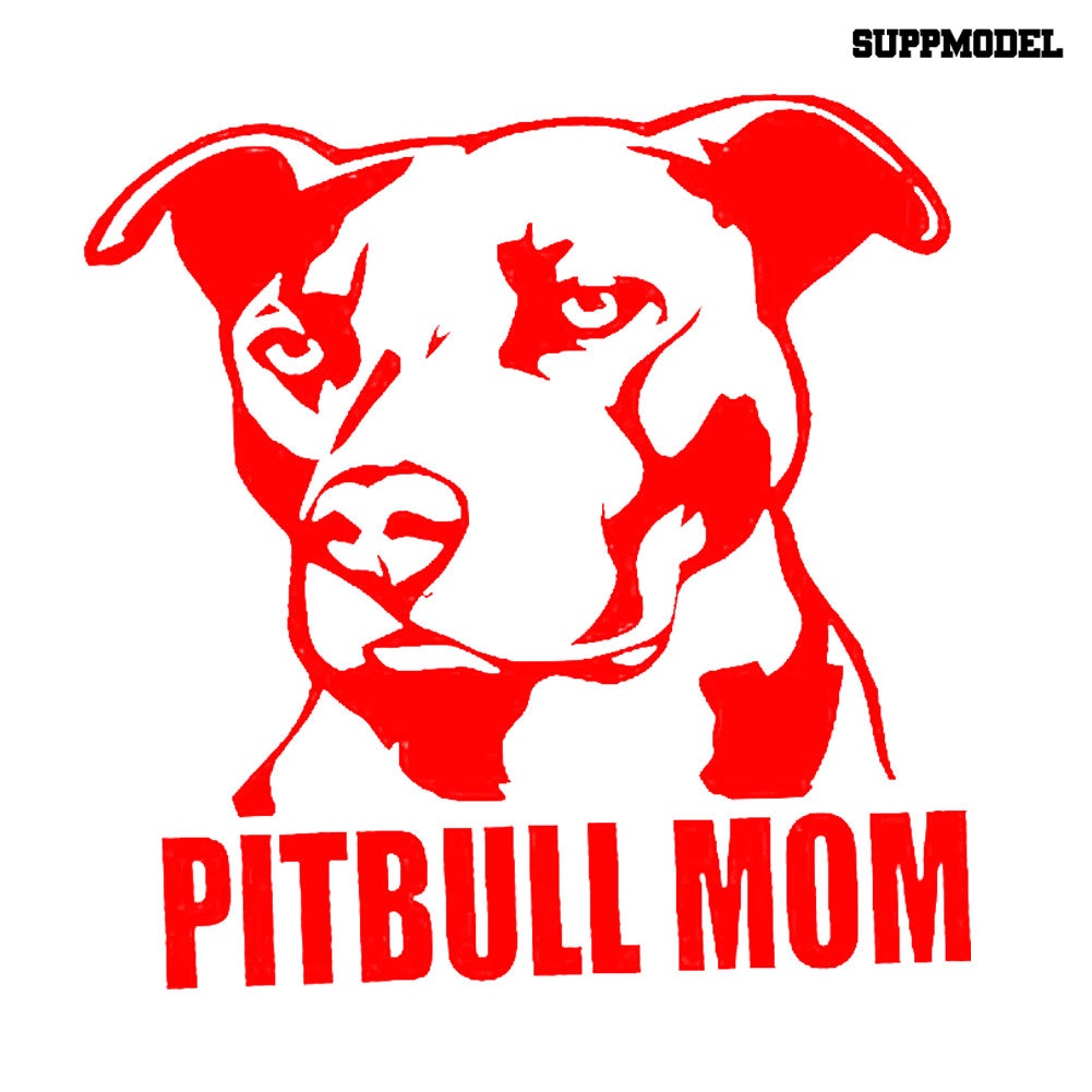 Stiker Reflektif Motif Anjing Pitbull Mom Untuk Dekorasi Bodykaca Mobil